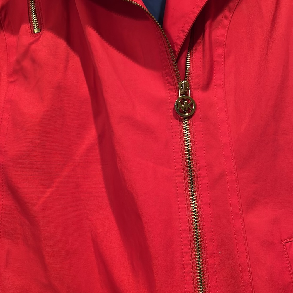Michael Kors Small - Stylish Red Women's Jacket, Zip Front w/Detachable Hood. - Picture 4 of 11